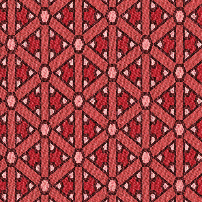 Patterned Red Rug, pat2422rd