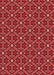 Machine Washable Transitional Red Rug, wshpat2422rd