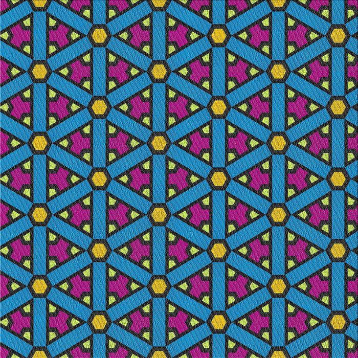 Square Patterned Blue Green Novelty Rug, pat2422