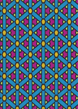 Patterned Blue Green Novelty Rug, pat2422