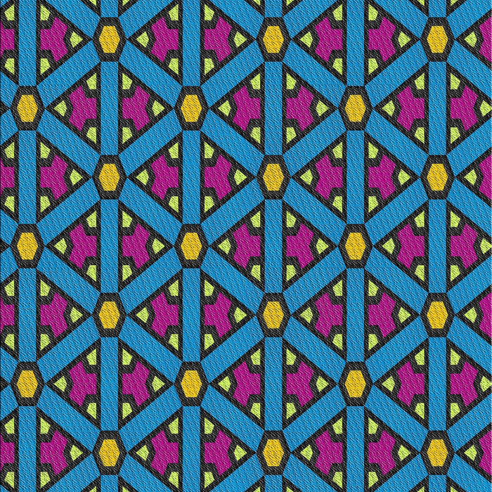 Patterned Blue Green Novelty Rug, pat2422