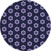 Square Patterned Night Blue Rug, pat2423blu