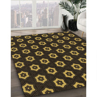 Patterned Midnight Gray Rug, pat2423brn