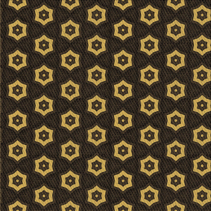 Round Patterned Midnight Gray Rug, pat2423brn