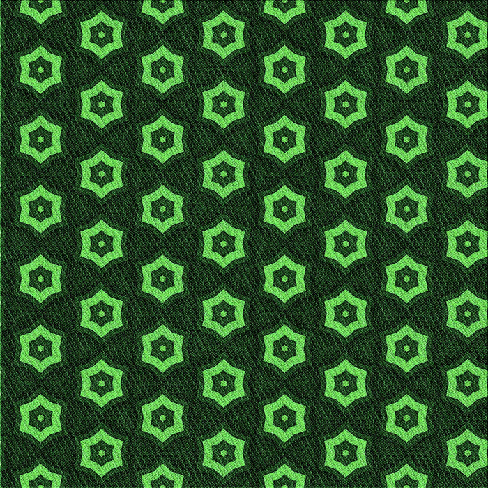 Round Patterned Black Rug, pat2423grn