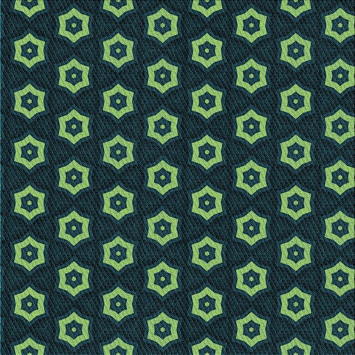 Round Patterned Deep Teal Green Rug, pat2423lblu