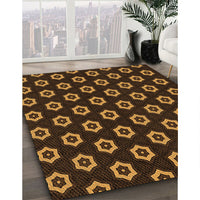 Patterned Black Brown Rug, pat2423org