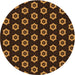 Square Patterned Black Brown Rug, pat2423org