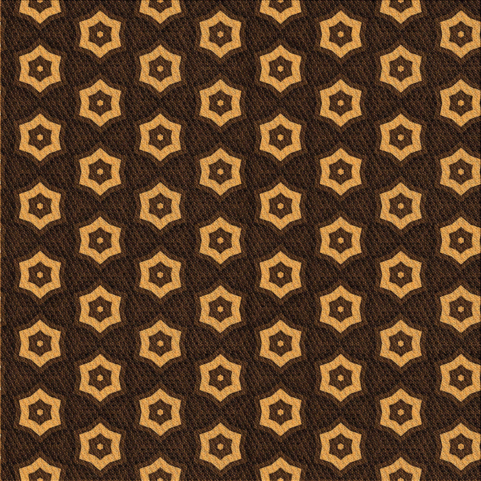 Round Patterned Black Brown Rug, pat2423org