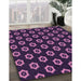 Patterned Orchid Purple Rug in Family Room, pat2423pur