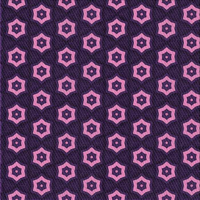 Round Patterned Orchid Purple Rug, pat2423pur