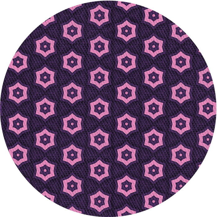 Square Patterned Orchid Purple Rug, pat2423pur