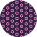 Square Patterned Orchid Purple Rug, pat2423pur