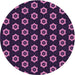 Square Machine Washable Transitional Orchid Purple Rug in a Living Room, wshpat2423pur