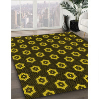 Patterned Midnight Gray Rug, pat2423yw