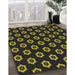 Patterned Brown Novelty Rug in Family Room, pat2423