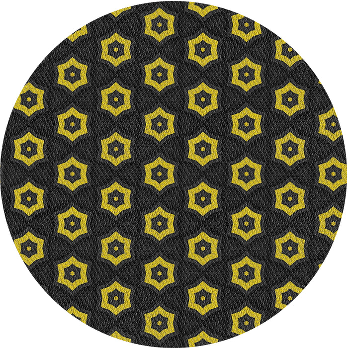 Sideview of Patterned Brown Novelty Rug, pat2423