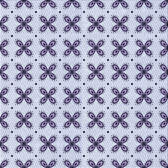 Round Patterned Lavender Blue Rug, pat2424blu