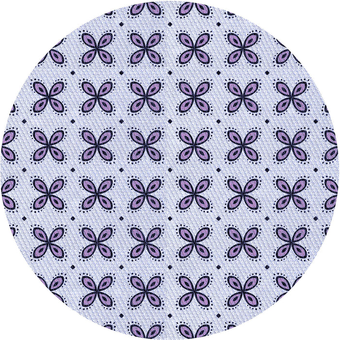 Square Machine Washable Transitional Lavender Blue Rug in a Living Room, wshpat2424blu