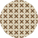 Square Patterned Vanilla Gold Rug, pat2424brn