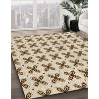 Patterned Vanilla Gold Rug, pat2424brn