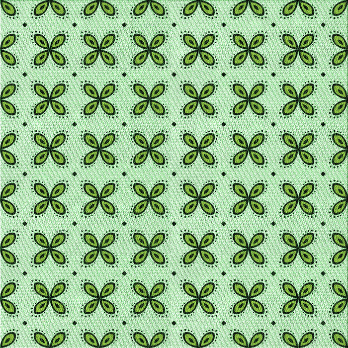 Round Patterned Green Rug, pat2424grn