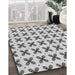 Machine Washable Transitional Platinum Gray Rug in a Family Room, wshpat2424gry