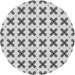 Square Patterned Platinum Gray Rug, pat2424gry