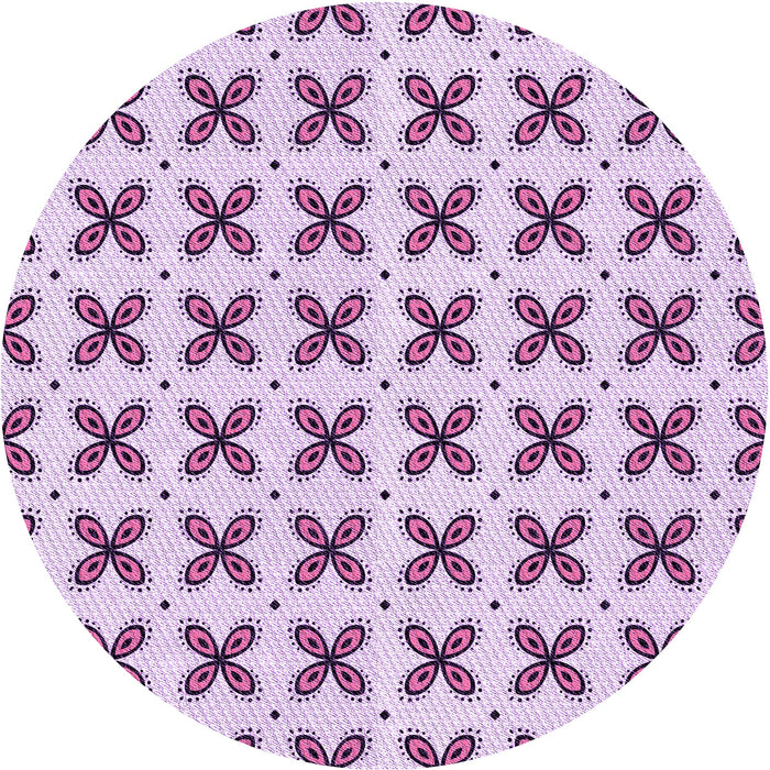 Square Machine Washable Transitional Orchid Purple Rug in a Living Room, wshpat2424pur
