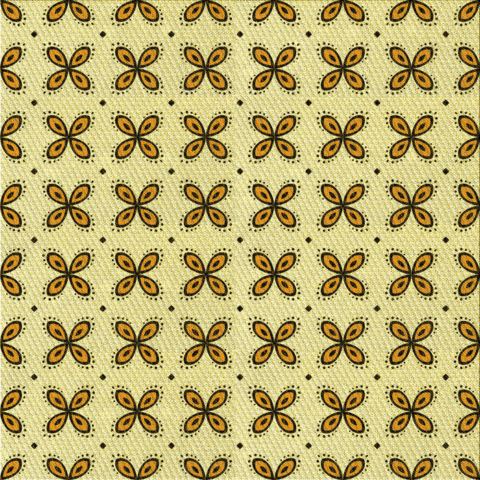 Round Machine Washable Transitional Dark Golden Brown Rug, wshpat2424yw