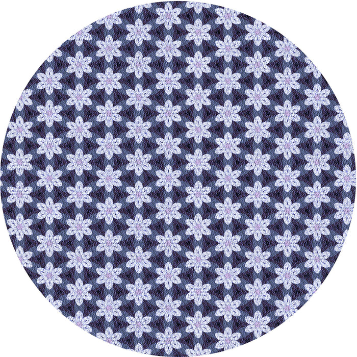 Square Patterned Blue Rug, pat2425blu