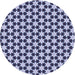 Square Patterned Blue Rug, pat2425blu