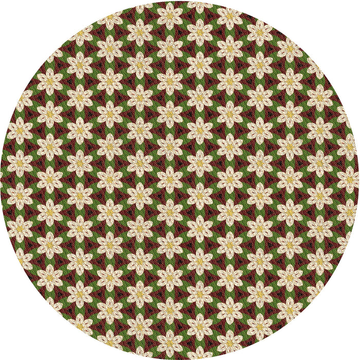 Square Patterned Red Brown Rug, pat2425brn