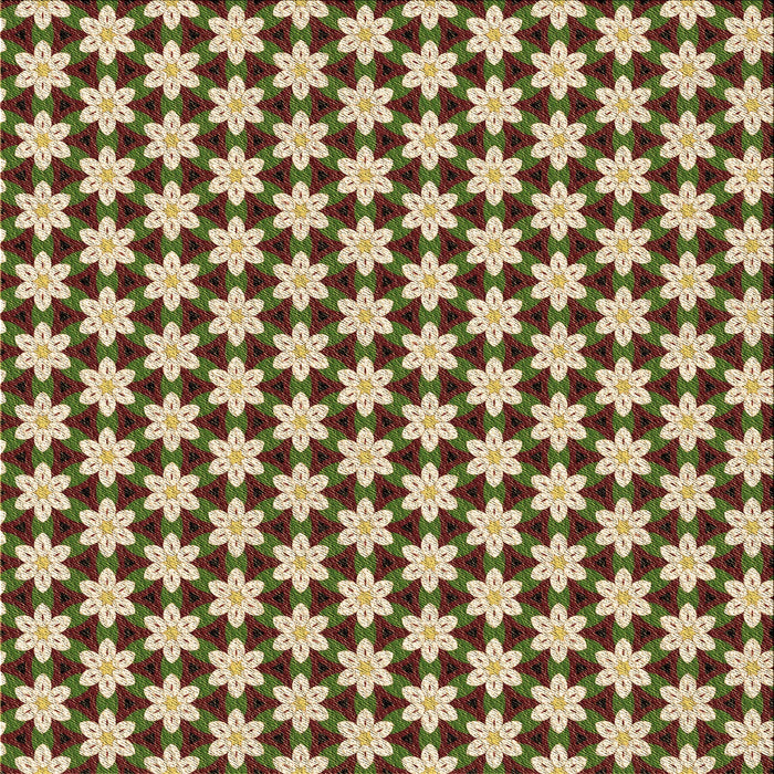 Round Patterned Red Brown Rug, pat2425brn