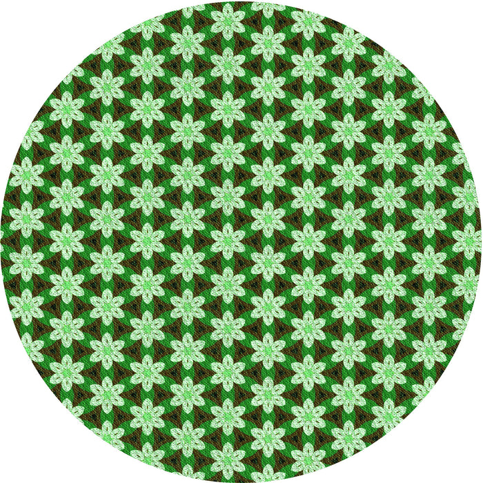 Square Patterned Jade Green Rug, pat2425grn