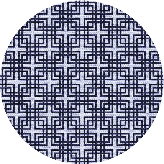 Square Patterned Night Blue Rug, pat2426blu