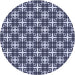 Square Patterned Night Blue Rug, pat2426blu