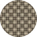 Square Patterned Midnight Gray Rug, pat2426brn