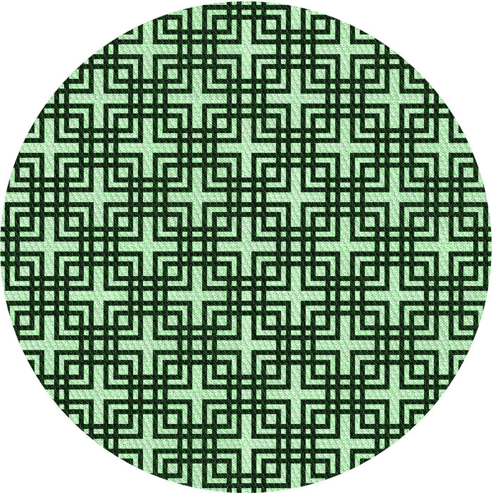 Square Patterned Light Green Rug, pat2426grn