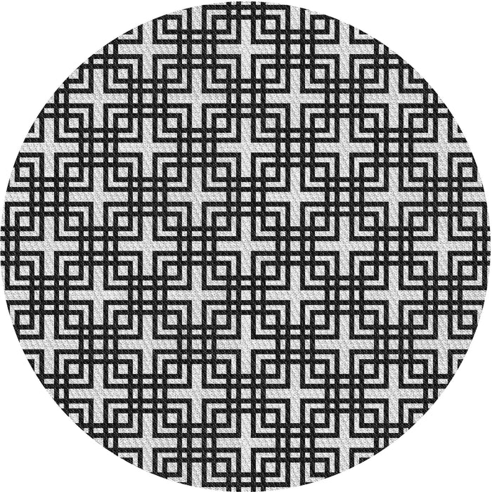 Square Machine Washable Transitional Charcoal Black Rug in a Living Room, wshpat2426gry