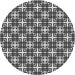 Square Patterned Charcoal Black Rug, pat2426gry