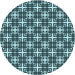 Square Patterned Blue Rug, pat2426lblu