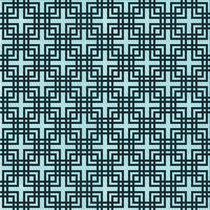 Round Patterned Blue Rug, pat2426lblu