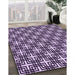 Patterned Dark Purple Rug in Family Room, pat2426pur