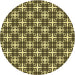 Square Patterned Black Brown Rug, pat2426yw