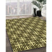 Patterned Black Brown Rug in Family Room, pat2426yw