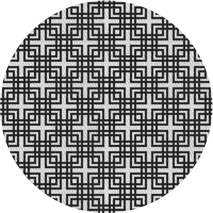 Sideview of Patterned Gray Novelty Rug, pat2426