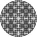 Sideview of Patterned Gray Novelty Rug, pat2426