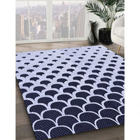 Patterned Blue Rug, pat2427blu