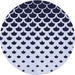 Square Patterned Blue Rug, pat2427blu